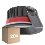 Multipack 20x Ledvance LED  SPOT FIRE RATED Aluminium  8W 640lm 36D - 927 Extra Warm White | Cutout 68mm - IP65 - Best Colour Rendering -  Dimmable