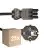 Multipack 25x Noxion GST - Compatible Supply Cable Black - Female + Schuko Europlug - 2m - 3 pole 0.75mm2